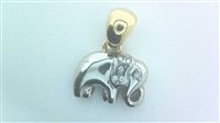 Pendente Donna Animaletti in Oro Diamante ELEFANTE DIA CT Sommer 0.07